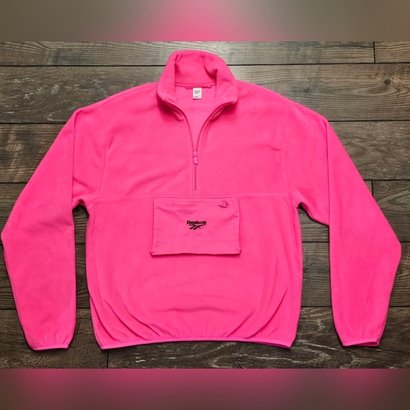 Reebok Tops - Reebok half-zip Polar Fleece "SOPINK" running jogging